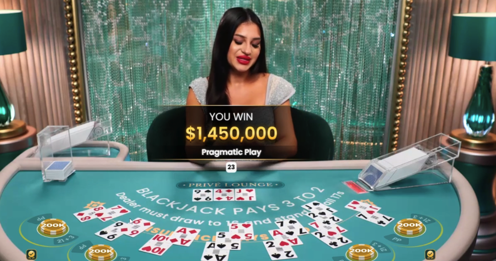 $1,450,000 Live Blackjack Win